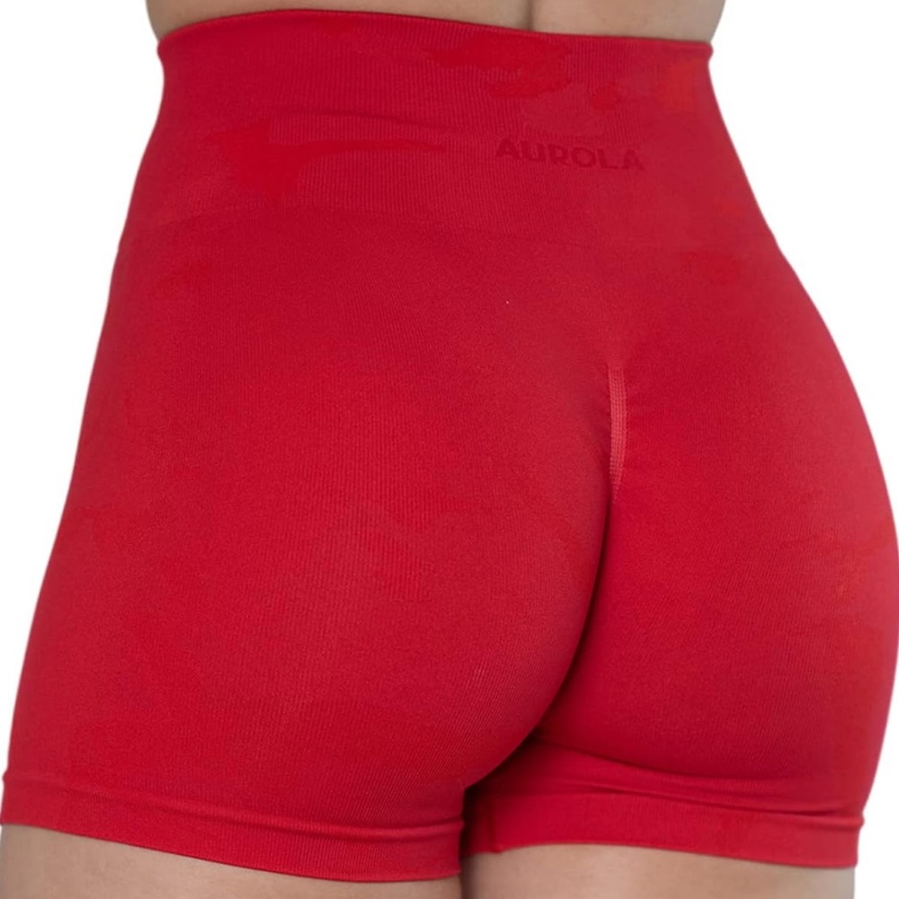 Aurola camo red shorts